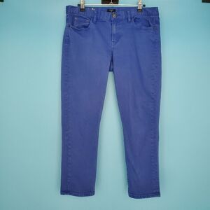 J. Crew Toothpick Jeans Size 31 Cropped Blue